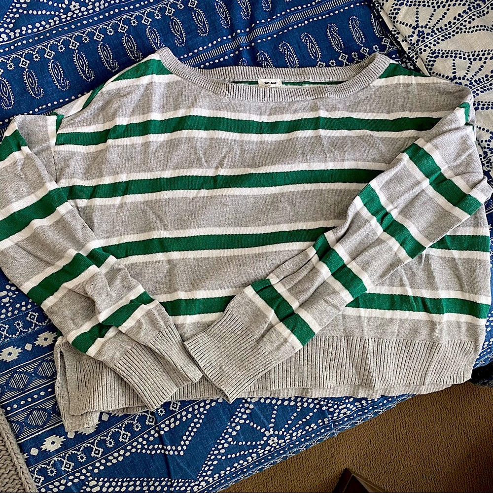 Garage - Striped Cropped Sweater